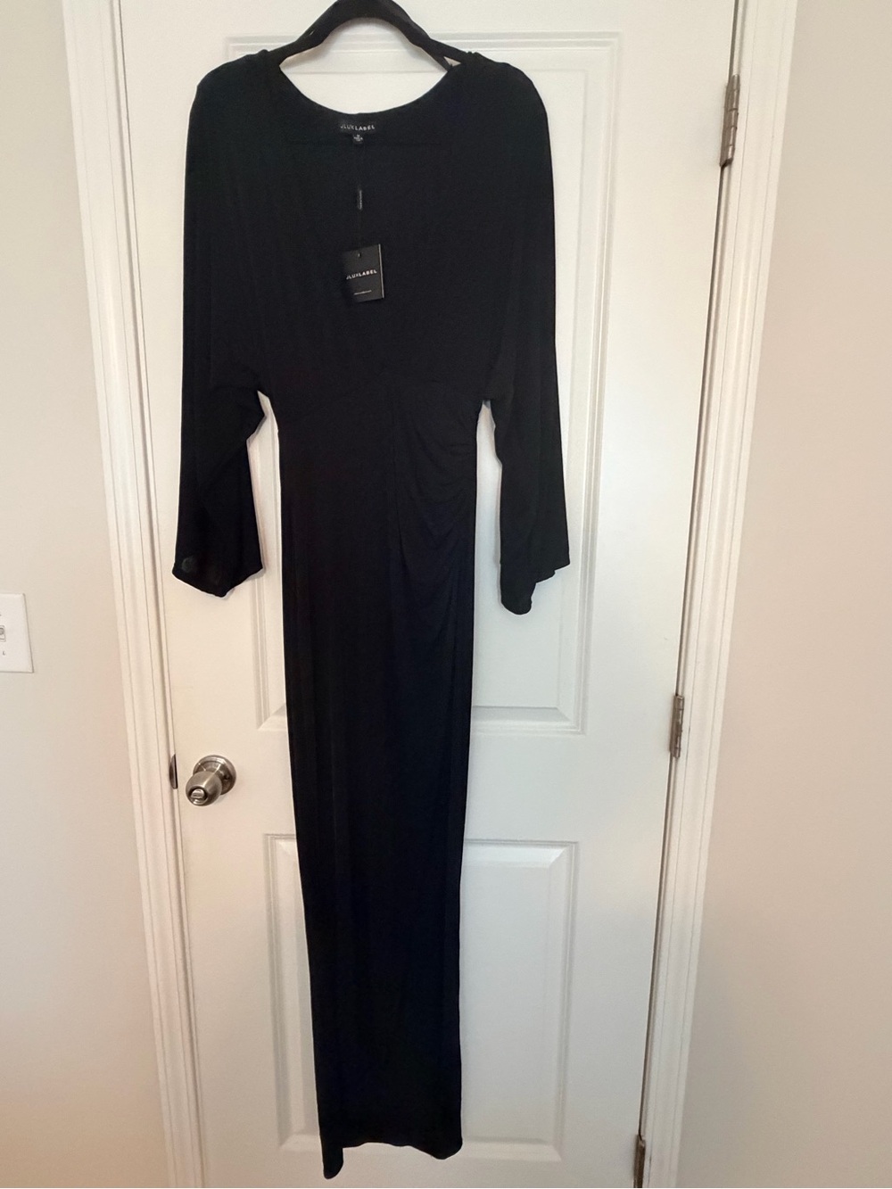 Elegant Black Wide Sleeve Maxi Dress - JLuxLabel